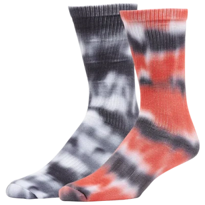 Csg Mens  Tie Dye Bred Crew 2 Pack Socks In Multi Color