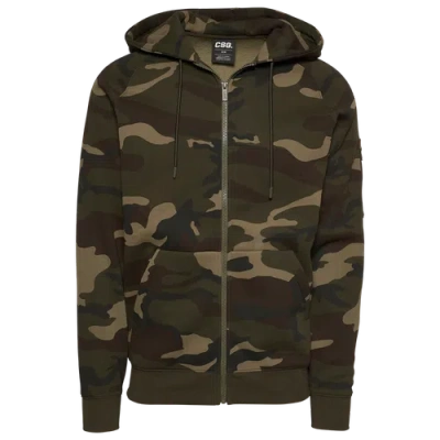 Csg Mens  Troupe Full Zip Hoodie In Jungle Camo