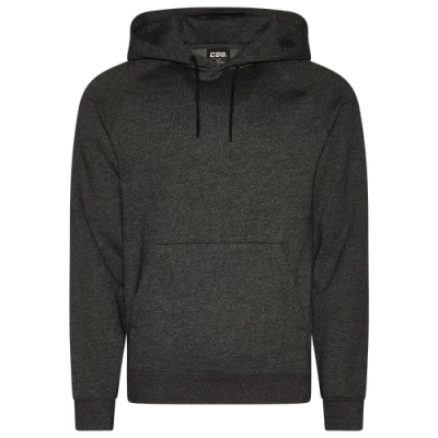 Csg Fleece Pullover Hoodie In Black Marl/gray