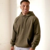 Csg Mens  Fleece Pullover Hoodie In Olive