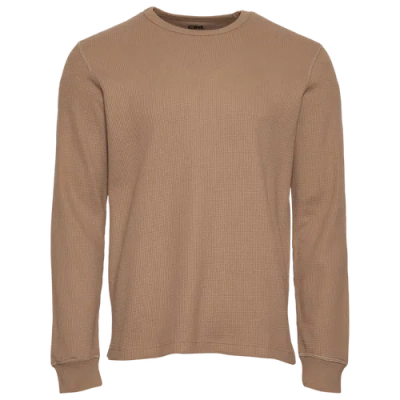 Csg Mens Thermal Long Sleeve T-shirt In Greige