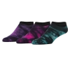 Csg Womens  3 Pack Tie Dye No Show Socks In Black/multi Color