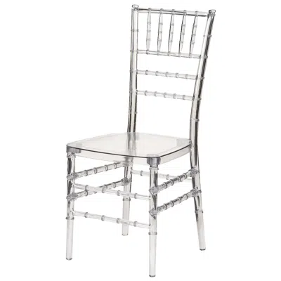 Csp Commerical Seating Products Clear Chiavari Dining Chairs In White