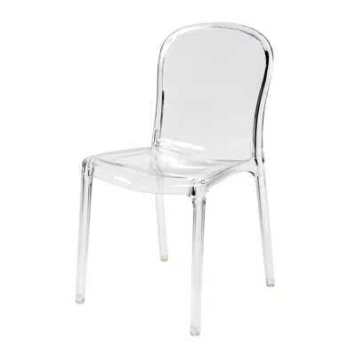 Csp Commerical Seating Products Clear Genoa Chairs In Metallic