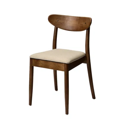 Csp Commerical Seating Products Mid Century Café Dark Walnut Dining Chairs In Brown