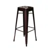 Csp Commerical Seating Products Oscar Rose Gold Dining Backless Bar Stool Chairs