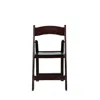 Csp Commerical Seating Products Resin Red-mahogany Folding Chairs In Brown