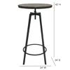 Csp Commerical Seating Products Swivel Wood Top Table Chairs, Black