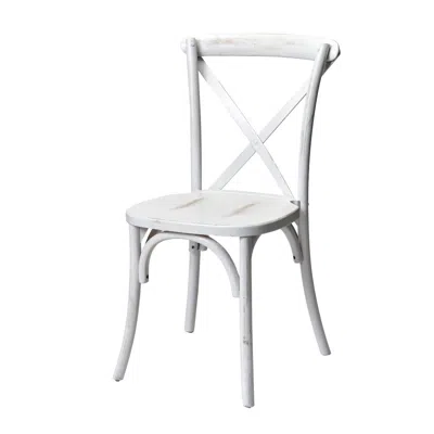 Csp Commerical Seating Products White Wash Crossback Dining Chairs