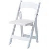 Csp Set Of 1 Amigo Inter Stackable Resin Folding Chair With Padded Seat - White In White