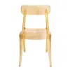 Csp Set Of 1 Commercial Seating Products Grace Chair In Gold Made Of Polycarbonate