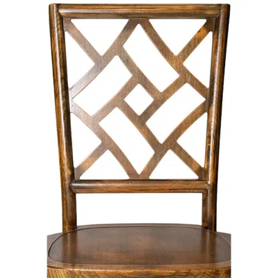 CSP SET OF 2 MOSAIC DINING CHAIR - GOLDEN TEAK
