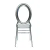 Csp Set Of 2 O Back Chair - Silver