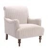 Csp Seville Sea Oat Striped Arm Chair In Neutral