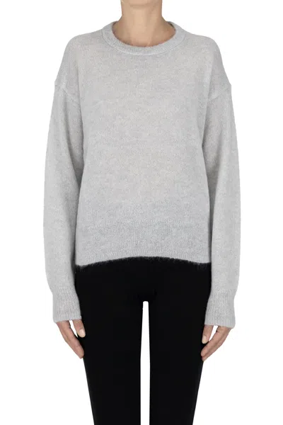 Ct Plage Alpaca E Mohair Pullover In Gray