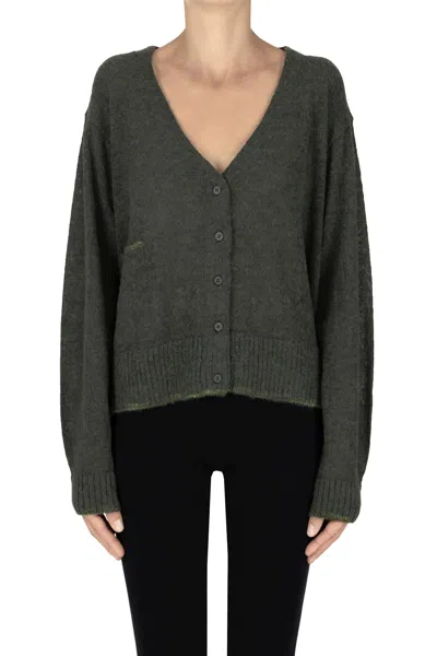 Ct Plage Alpaca-blend Cardigan In Olive Green
