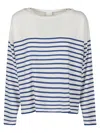 Ct Plage Striped Cotton Blend Pullover In Blue