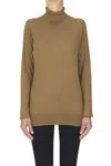 Ct Plage Cashmere And Silk Turtleneck Pullover In Brown