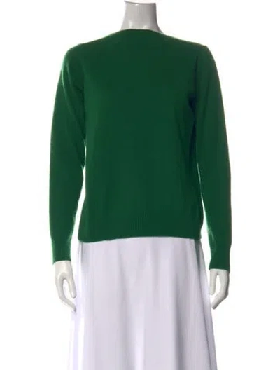 Pre-owned Ct Plage Cashmere Crew Neck Sweater In Green