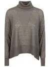 Ct Plage Cashmere High-neck Sweater In Brown