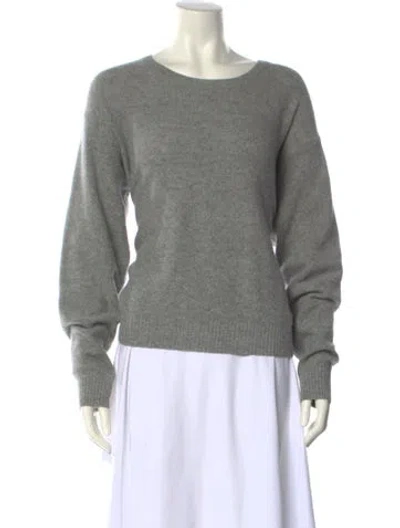 Pre-owned Ct Plage Cashmere Scoop Neck Sweater In Gray