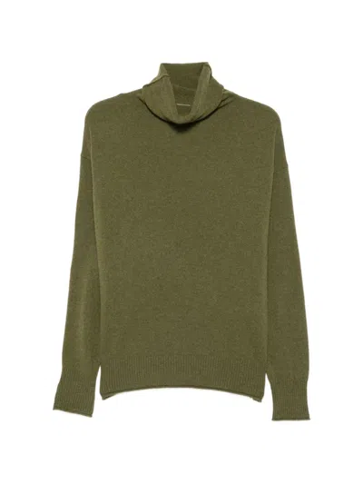 Ct Plage Cashmere Turtle-neck Sweater In Green