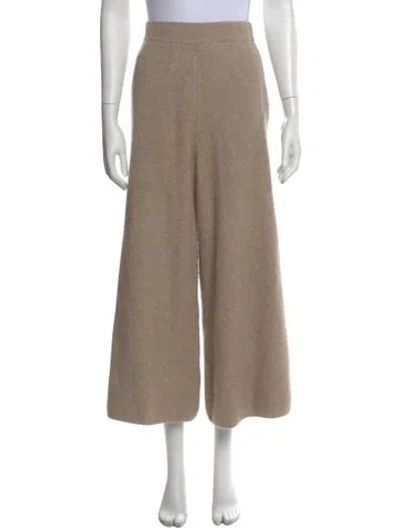Pre-owned Ct Plage Cashmere Wide Leg Pants In Neutral