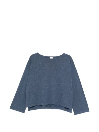 Ct Plage Cotton Crewneck Sweater In Blue