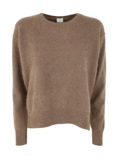 CT PLAGE CT PLAGE CREW NECK SWEATER WITH SIDE SLITS
