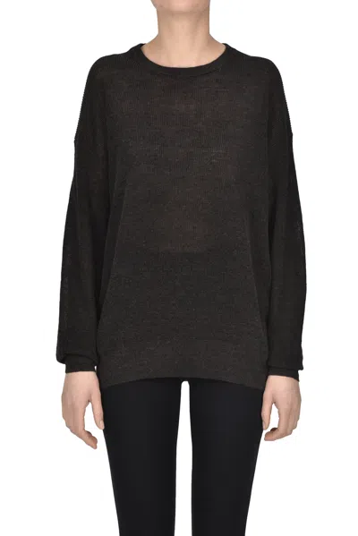 Ct Plage Linen Pullover In Black