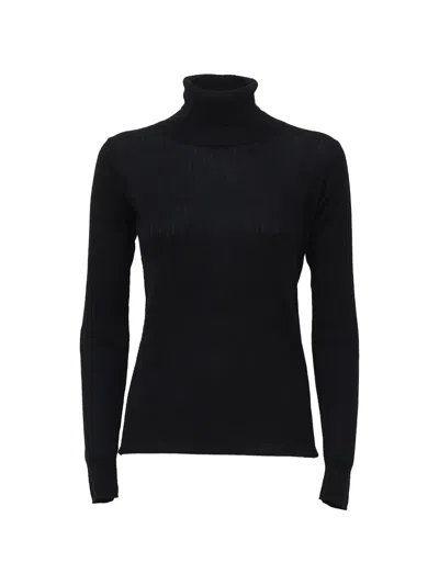 Ct Plage Ribbed-knit Roll-neck Sweater In Black