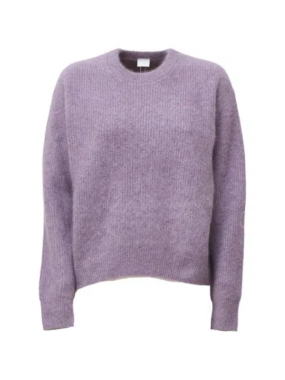 Ct Plage Round-neck Knitted Sweater In Purple
