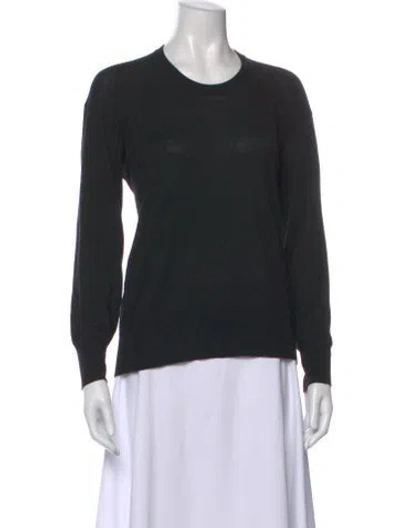 Pre-owned Ct Plage Silk Crew Neck Sweater In Black