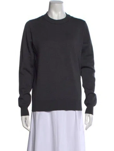 Pre-owned Ct Plage Silk Crew Neck Sweater In Grey