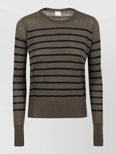 CT PLAGE STRIPED WOOL CREW NECK SWEATER