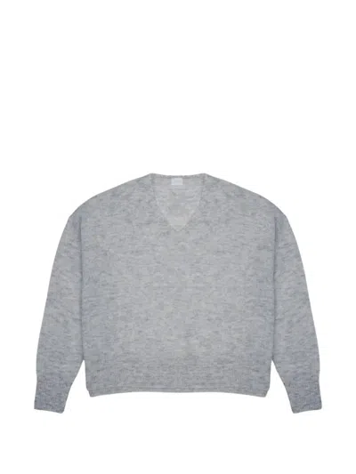 Ct Plage V-neck Knitted Sweater In Gray