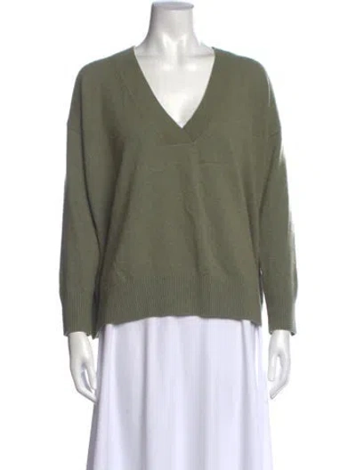 Pre-owned Ct Plage V-neck Sweater In Green