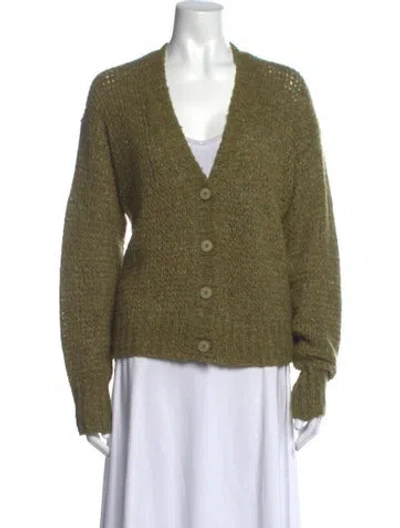 Pre-owned Ct Plage V-neck Sweater In Green