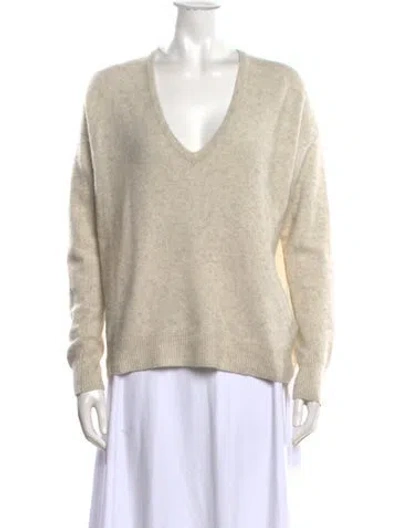 Pre-owned Ct Plage V-neck Sweater In Neutrals