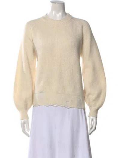 Pre-owned Ct Plage Wool Crew Neck Sweater In Neutral