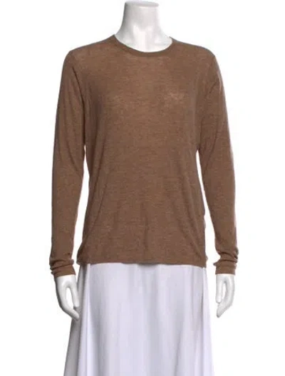 Pre-owned Ct Plage Wool Crew Neck Top In Brown