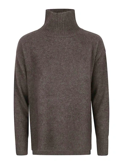 Ct Plage Wool High-neck Crewneck In Brown