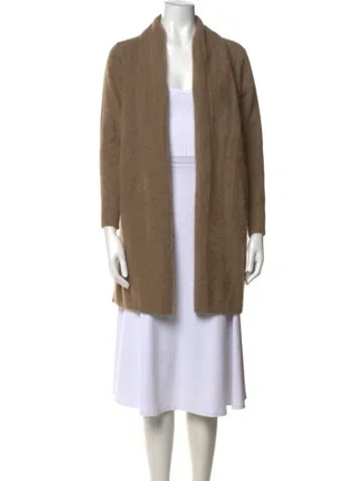 Pre-owned Ct Plage Wool Open Front Sweater In Neutrals
