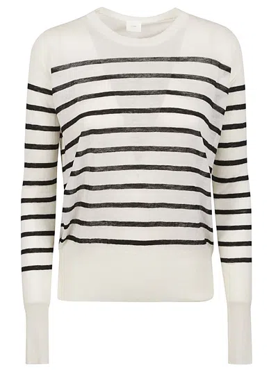 Ct Plage Wool Striped Sweater In White