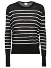 Ct Plage Wool Striped Sweater In Black