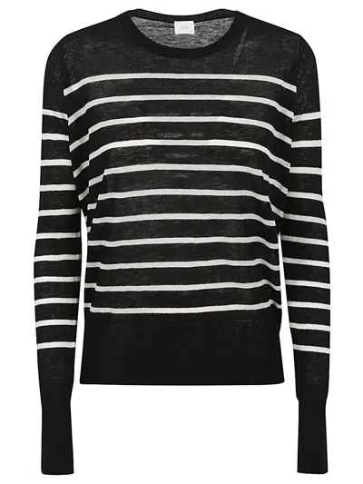 Ct Plage Wool Striped Sweater In Black