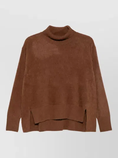 Ct Plage Wool Turtleneck Long-sleeve Jumper In Red