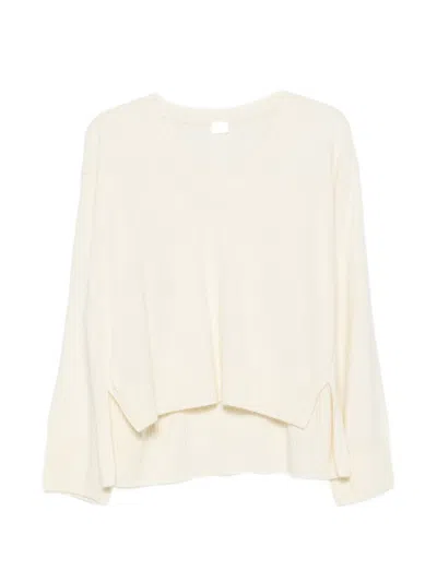 Ct Plage Wool V-necked Jumper In Neutral