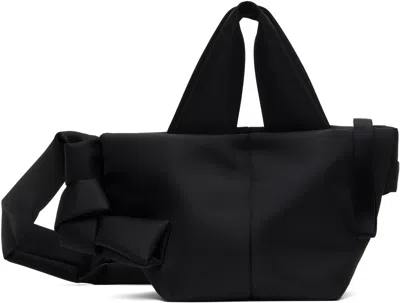 Côte And Ciel Black Amu Mini Sleek Nylon Tote