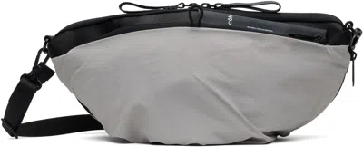 Côte And Ciel Gray Orne Smooth Bag In Light Grey+sand
